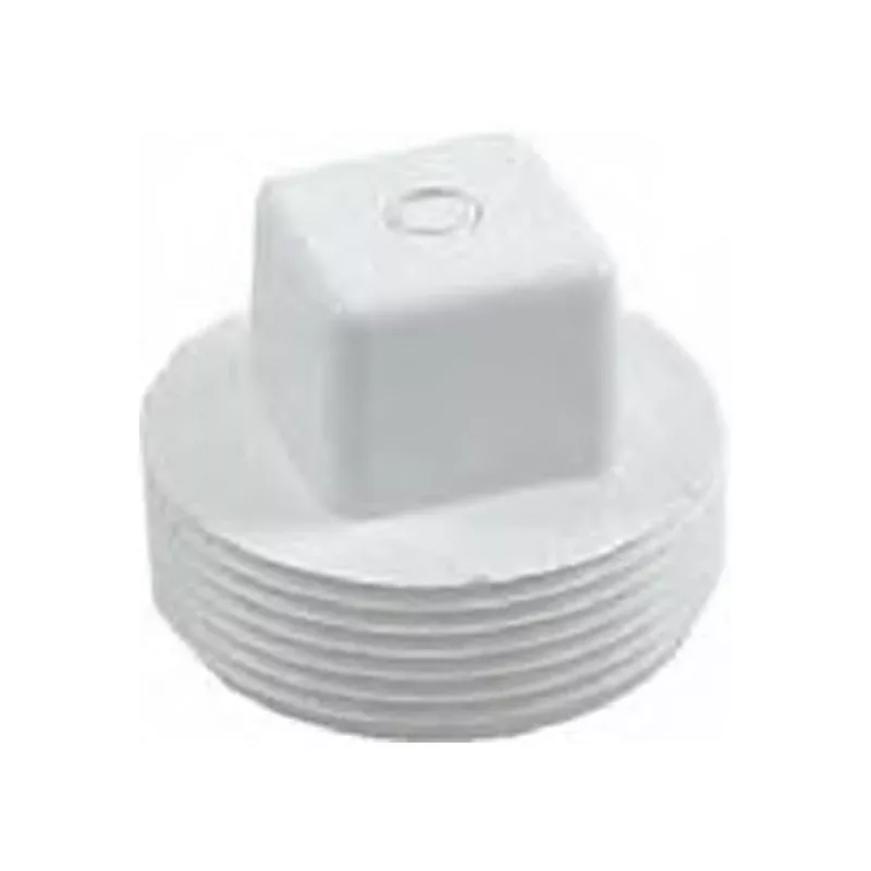 1.5in White Male Thread Clean Out Plug, 25520-040-000