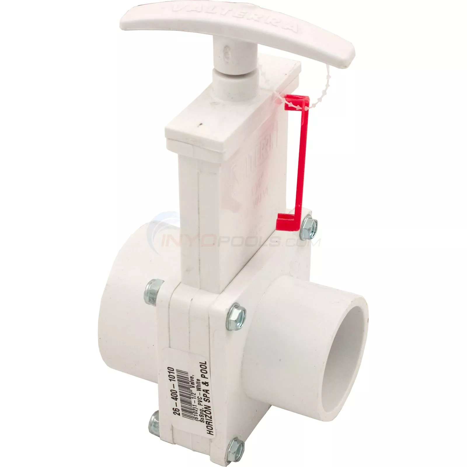 (6102)1-1/2" Valve, SxSpg, PVC-White (6102)