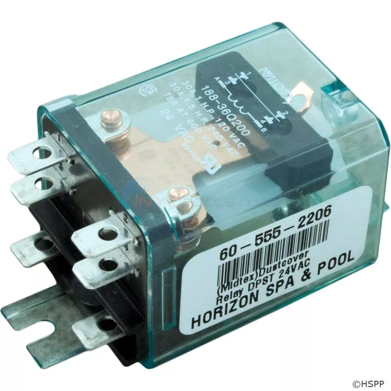 (Midtex)Dustcover Relay DPST 24VAC - 60-555-2206