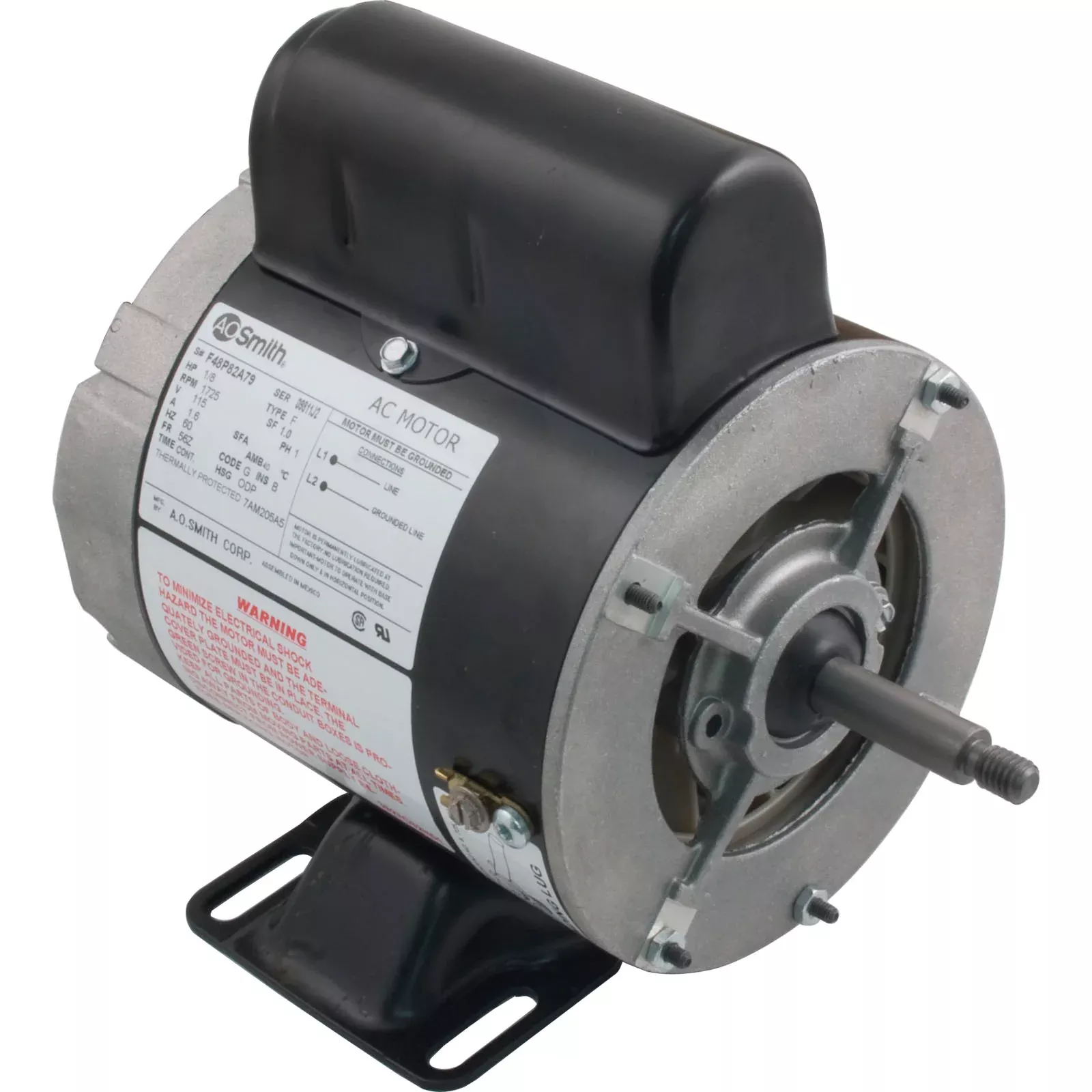 Motor, Century,1/8hp,115v,1-Spd,48fr,Stubby,Circ