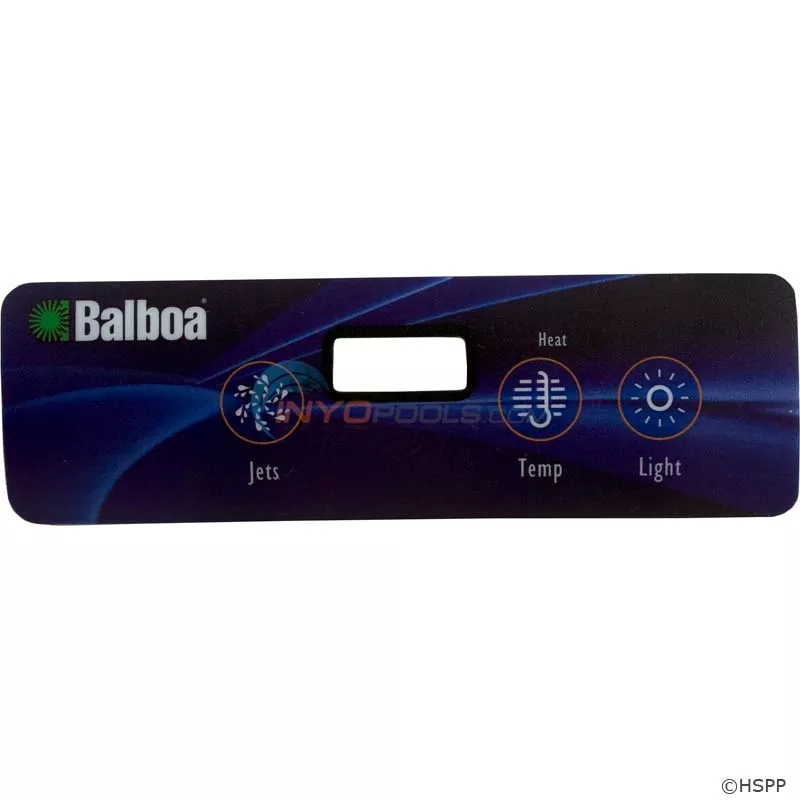 Spaside Label (overlay), 1 Pump, No Blower, Light (10839)